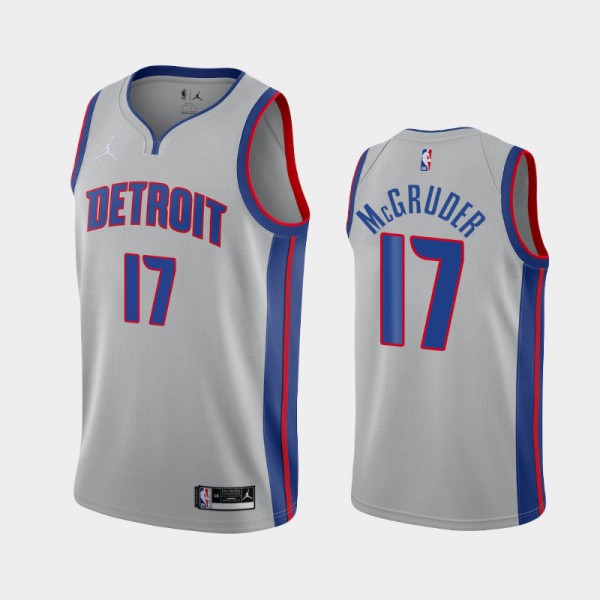 Rodney McGruder Detroit Pistons #17 Men's Statement 2020-21 Jordan Brand Jersey - Silver